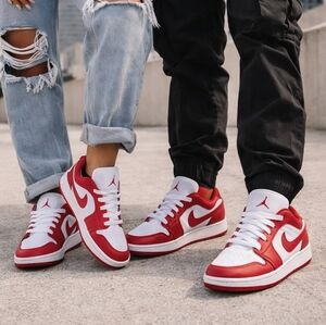 Nike Air Jordan 1 Low Gym Red/White – Talla 5Y (Unisex) ✨